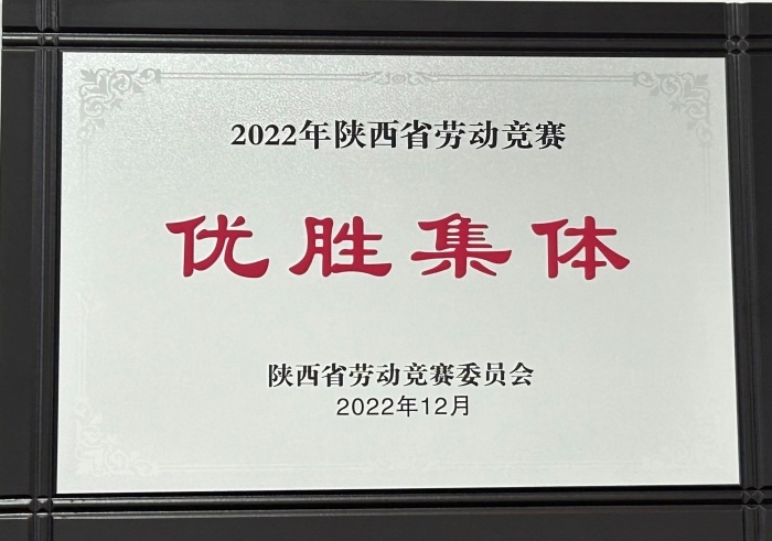 2022年陕西省劳动竞赛优胜集体